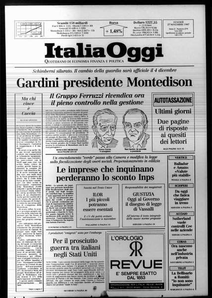 Italia oggi : quotidiano di economia finanza e politica